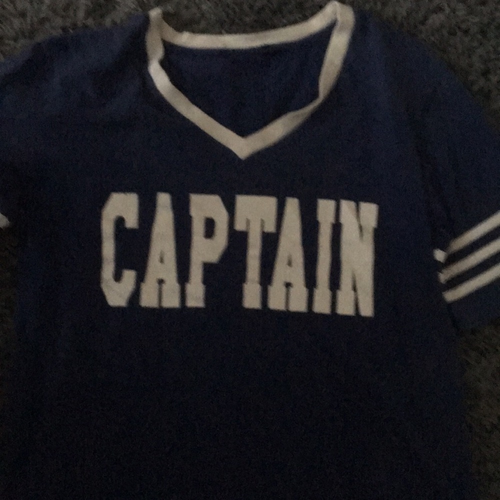 A medium blue shirt from Forever 21.